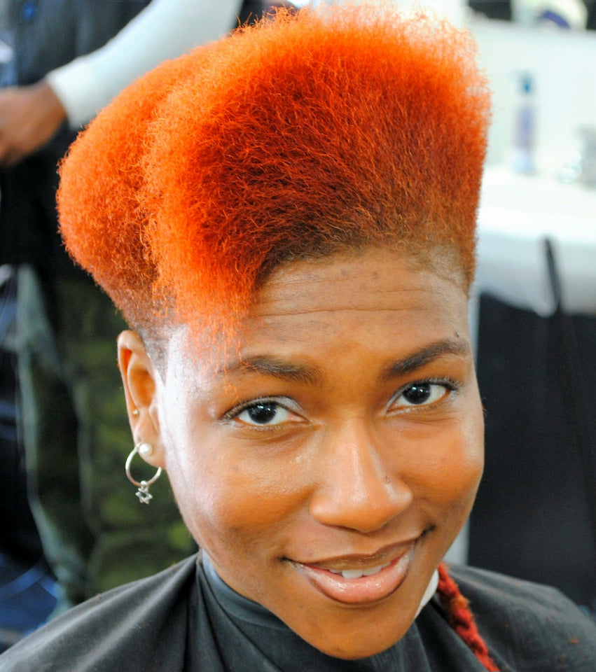 Creative bright hair styling